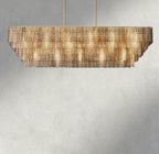 Siraue Smoke Glass Rectangular Chandelier 59", 77" - fovolighting