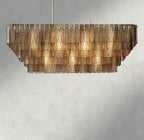 Siraue Smoke Glass Rectangular Chandelier 59", 77" - fovolighting