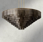 Siraue Smoke Glass Round Chandelier 41", 52", 65" - fovolighting