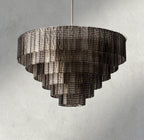 Siraue Smoke Glass Round Chandelier 41", 52", 65" - fovolighting