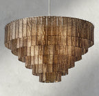 Siraue Smoke Glass Round Chandelier 41", 52", 65" - fovolighting