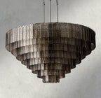 Siraue Smoke Glass Round Chandelier 41", 52", 65" - fovolighting