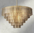 Siraue Smoke Glass Round Chandelier 41", 52", 65" - fovolighting