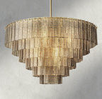 Siraue Smoke Glass Round Chandelier 41", 52", 65" - fovolighting