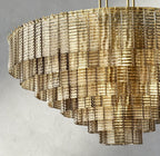 Siraue Smoke Glass Round Chandelier 41", 52", 65" - fovolighting