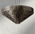 Siraue Smoke Glass Round Chandelier 41", 52", 65" - fovolighting