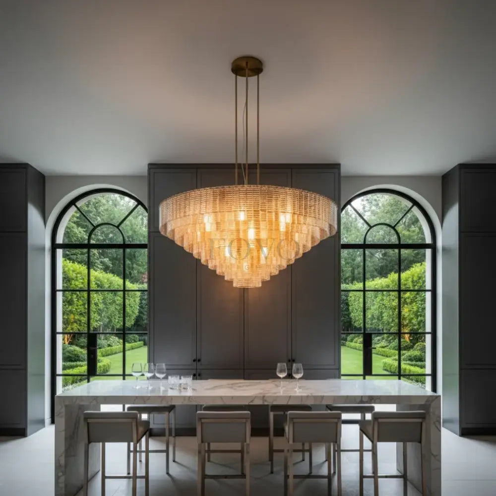 Sirena Glass Round Chandelier