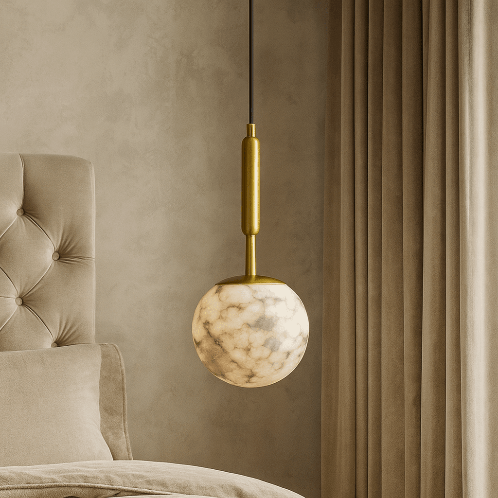Solara Marble Orb Pendant - fovolighting