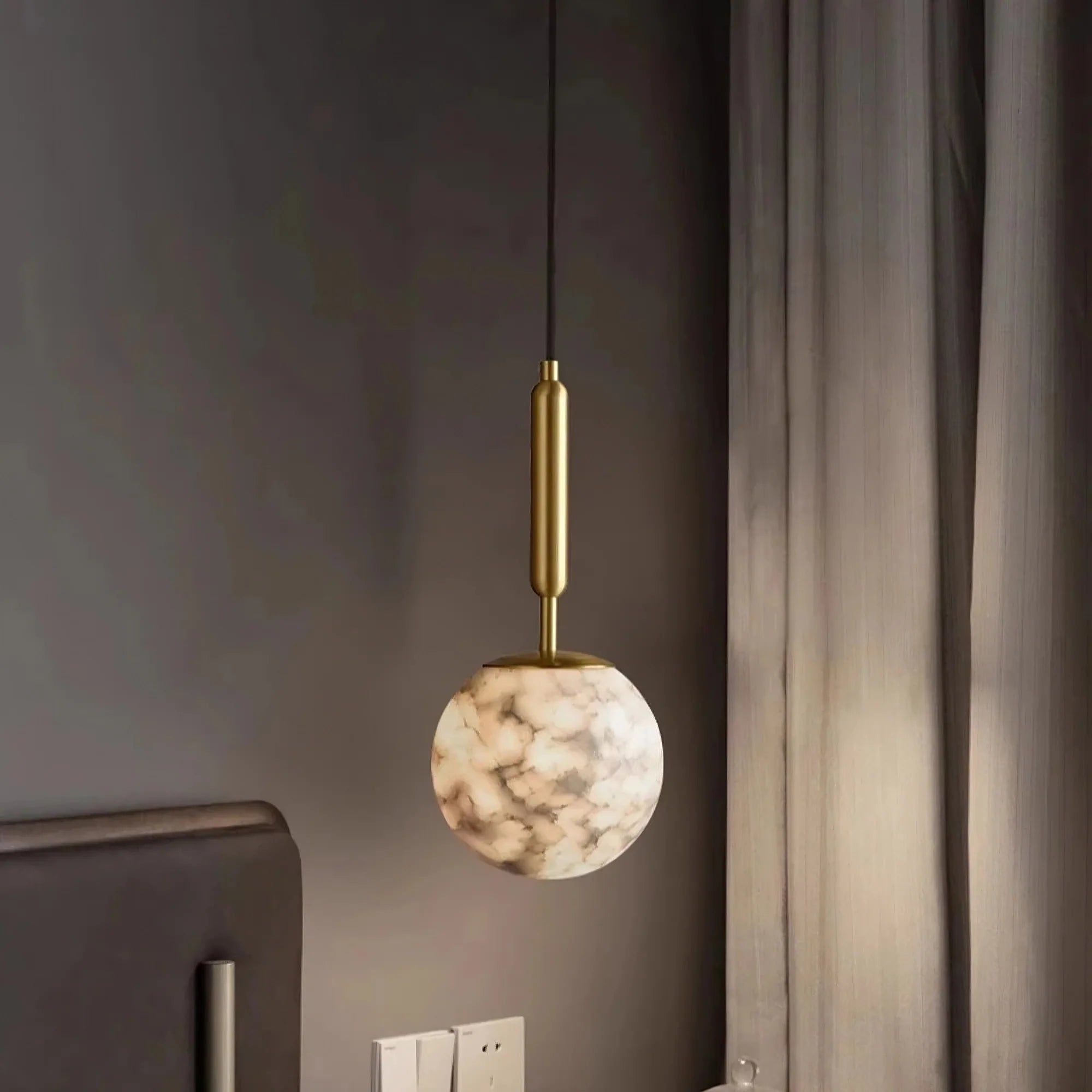 Solara Marble Orb Pendant - fovolighting