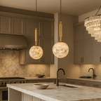 Solara Marble Orb Pendant - fovolighting