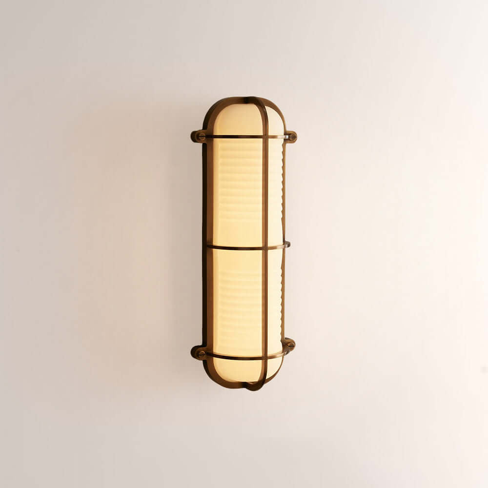 Solara Ribbed Glass Wall Sconce - fovolighting