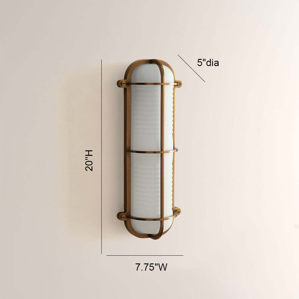 Solara Ribbed Glass Wall Sconce - fovolighting
