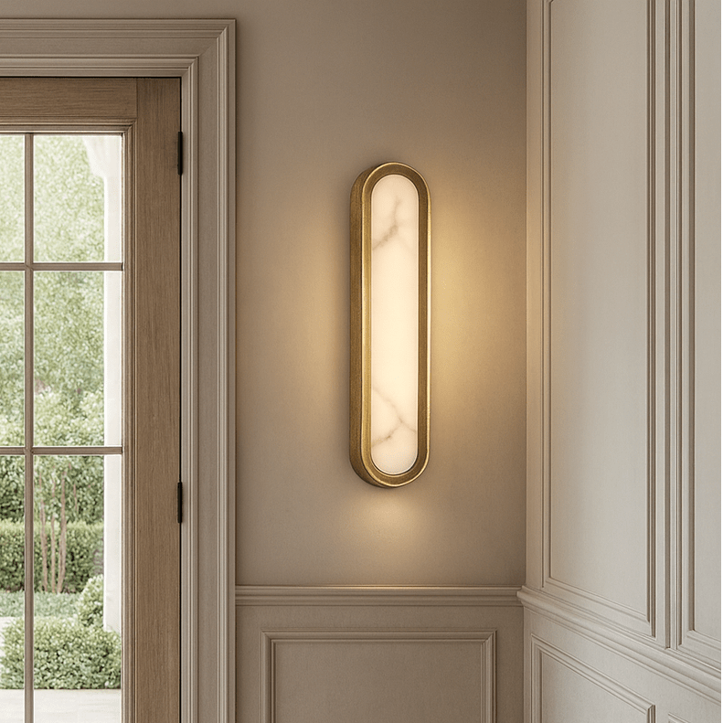 Solari Marble & Brass Sconce - fovolighting