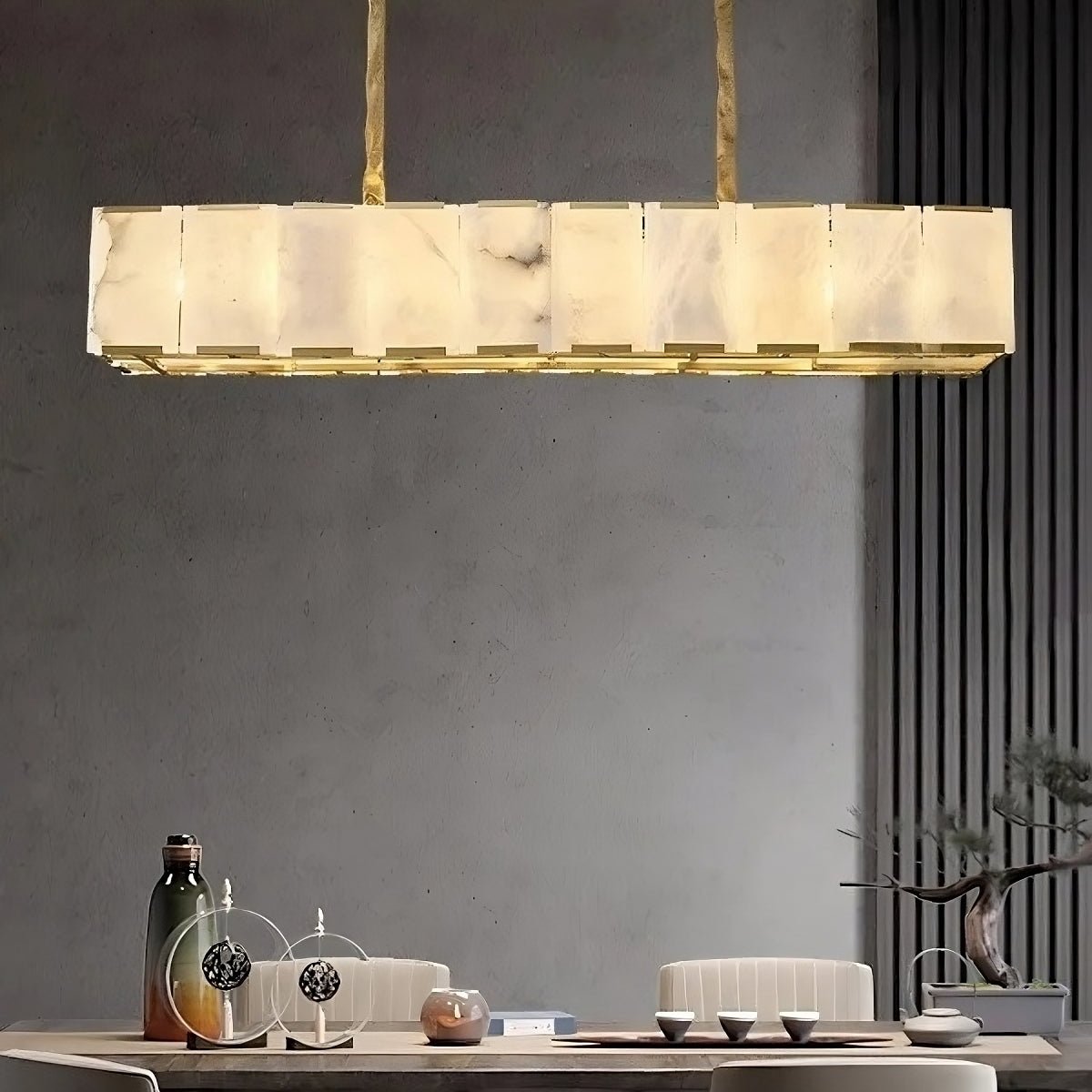Solaro Natural Marble Chandelier - fovolighting