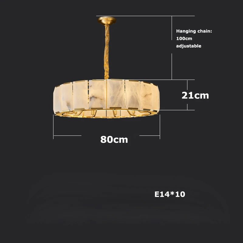 Solaro Natural Marble Chandelier - fovolighting