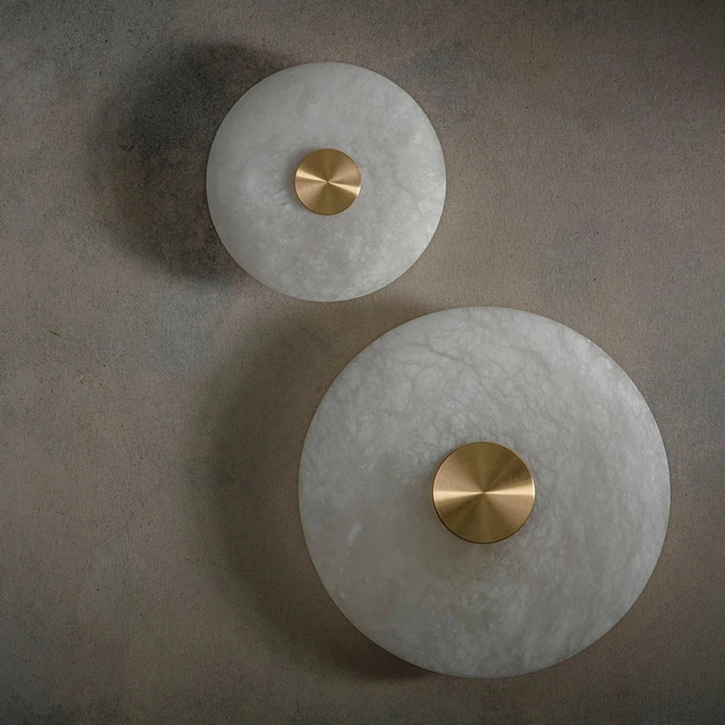 Solena Marble Disc Wall Sconce - fovolighting