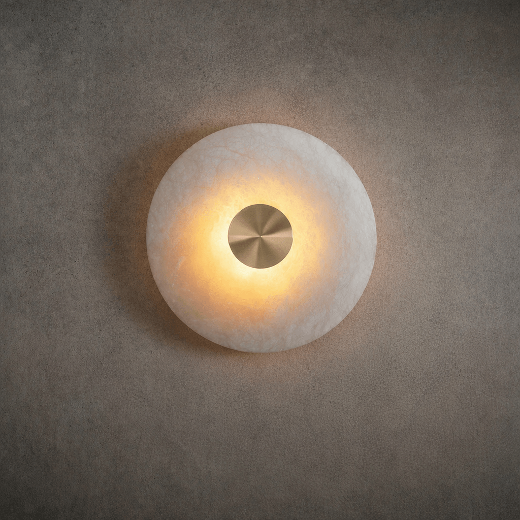 Solena Marble Disc Wall Sconce - fovolighting