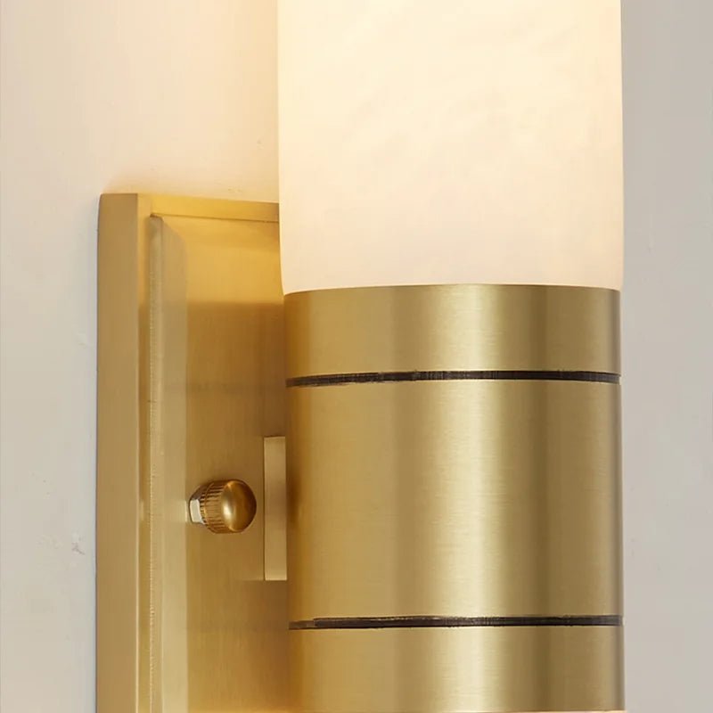 Solenne Marble & Brass Wall Sconce - fovolighting