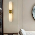 Solenne Marble & Brass Wall Sconce - fovolighting