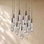 Soltairan Round Chandelier 17’’ 24’’ 36’’ 48’’ 58’’ - 12-Light 17’’ / Black
