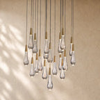 Soltairan Round Chandelier 17’’ 24’’ 36’’ 48’’ 58’’ - 19-Light 24’’ / Brass