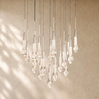 Soltairan Round Chandelier 17’’ 24’’ 36’’ 48’’ 58’’ - 19-Light 24’’ / Nickel