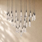 Soltairan Round Chandelier 17’’ 24’’ 36’’ 48’’ 58’’ - 34-Light 36’’ / Black