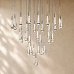 Soltairan Round Chandelier 17’’ 24’’ 36’’ 48’’ 58’’ - 34-Light 36’’ / Nickel