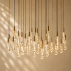 Soltairan Round Chandelier 17’’ 24’’ 36’’ 48’’ 58’’ - 39-Light 48’’ / Brass