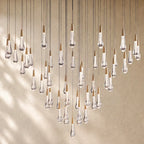 Soltairan Round Chandelier 17’’ 24’’ 36’’ 48’’ 58’’ - 47-Light 58’’ / Brass