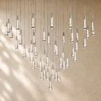 Soltairan Round Chandelier 17’’ 24’’ 36’’ 48’’ 58’’ - 47-Light 58’’ / Nickel