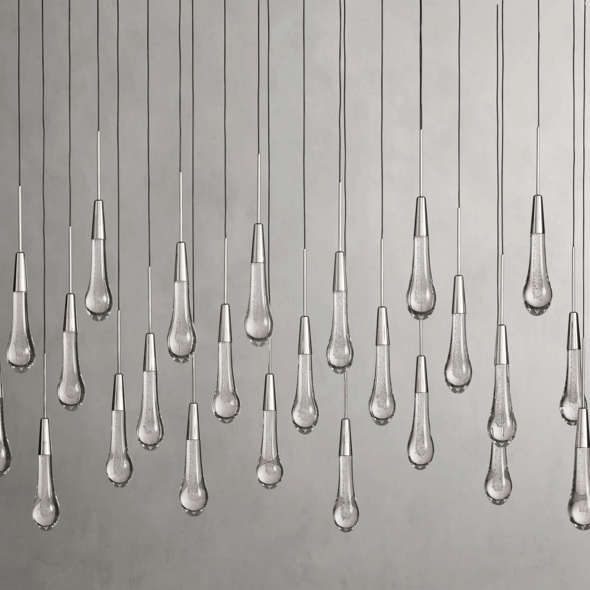 Soltaire Glass Linear Chandelier Lighting 37'' 50'' 70'' 87"W 120"W - fovolighting
