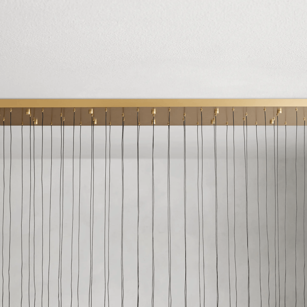 Soltaire Glass Linear Chandelier Lighting 37'' 50'' 70'' 87"W 120"W - fovolighting