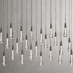 Soltaire Glass Linear Chandelier Lighting 37'' 50'' 70'' 87"W 120"W - fovolighting