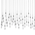 Soltaire Glass Linear Chandelier Lighting 37'' 50'' 70'' 87"W 120"W - fovolighting