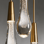 Soltaire Glass Linear Chandelier Lighting 37'' 50'' 70'' 87"W 120"W - fovolighting