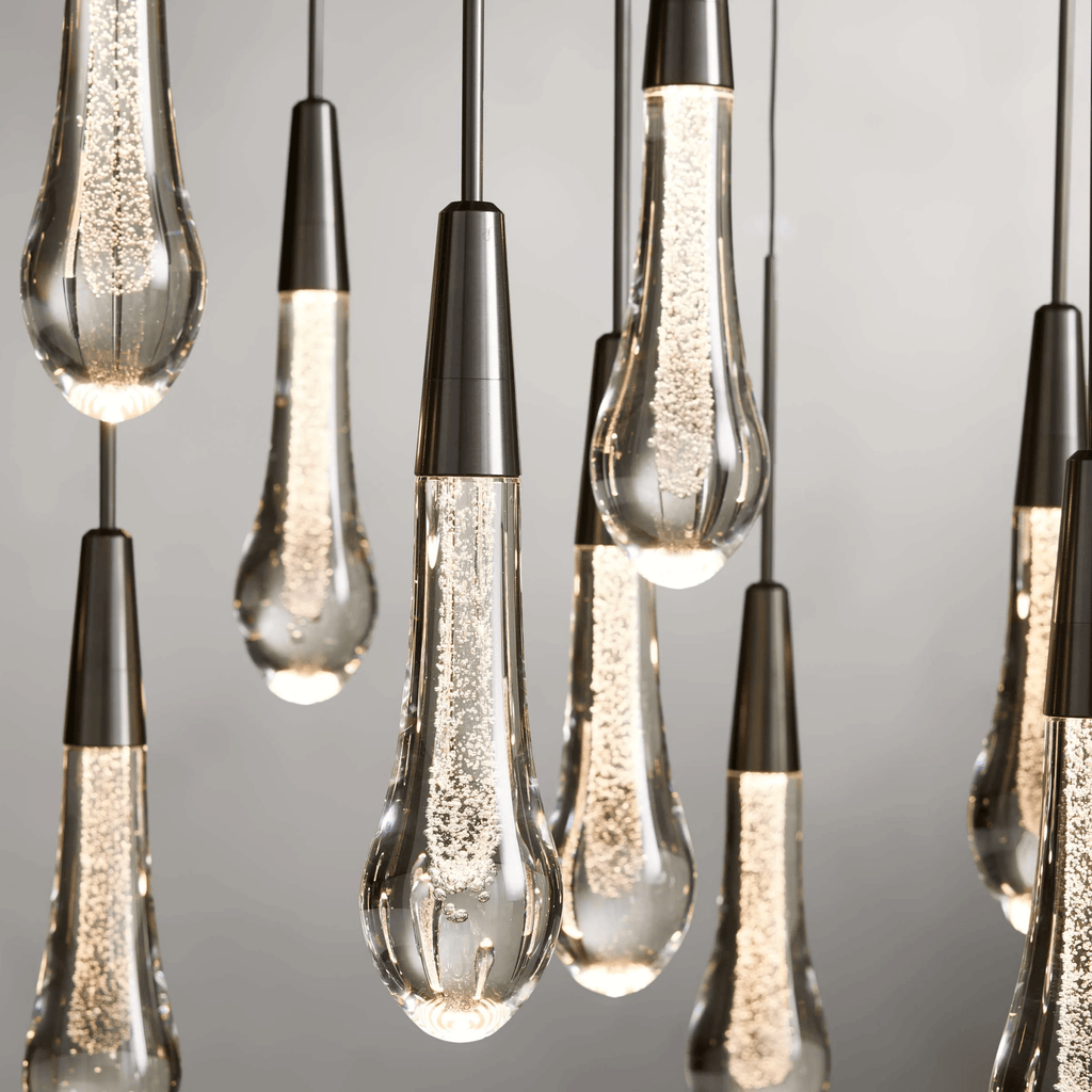 Soltaire Glass Linear Chandelier Lighting 37'' 50'' 70'' 87"W 120"W - fovolighting