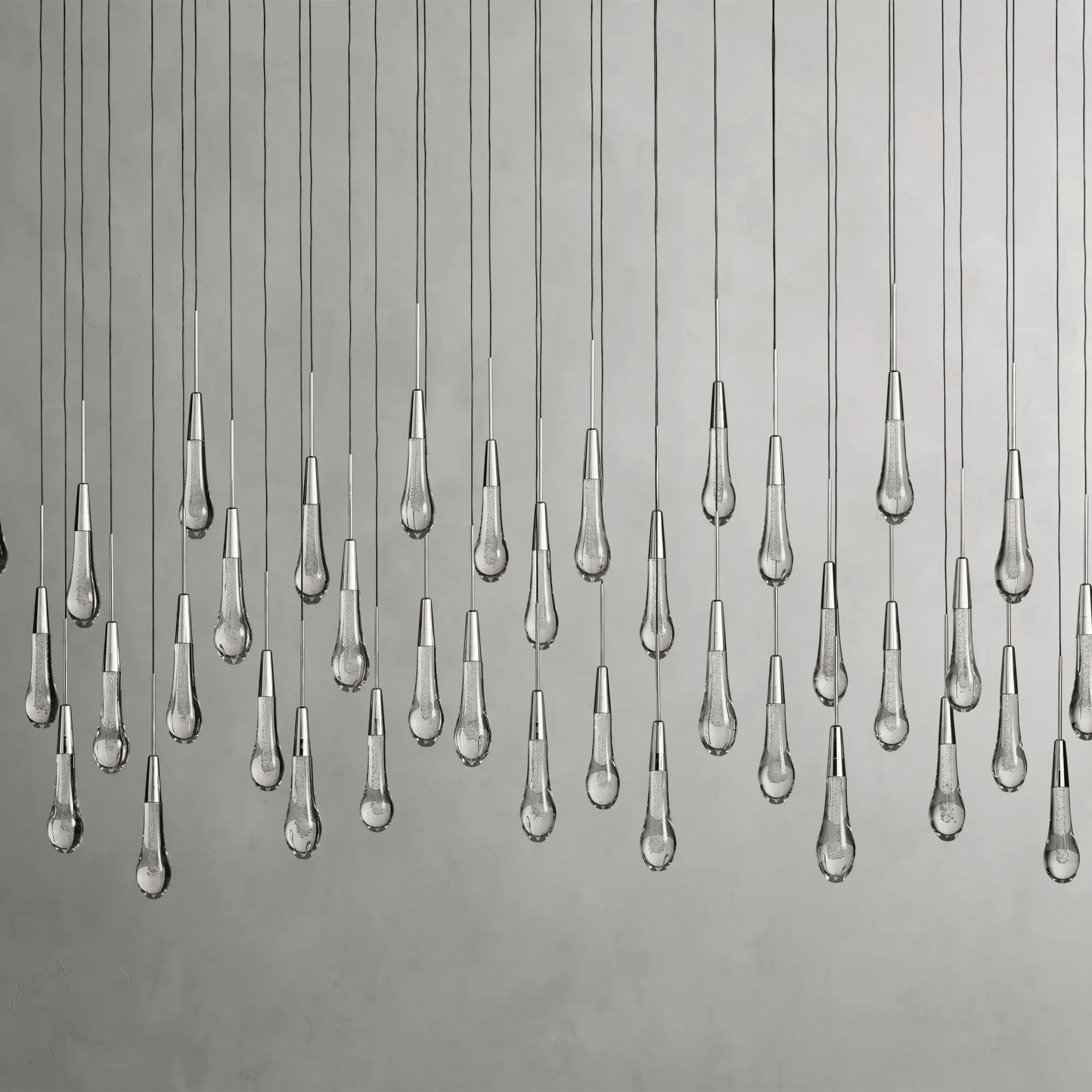 Soltaire Glass Linear Chandelier Lighting 37'' 50'' 70'' 87"W 120"W - fovolighting