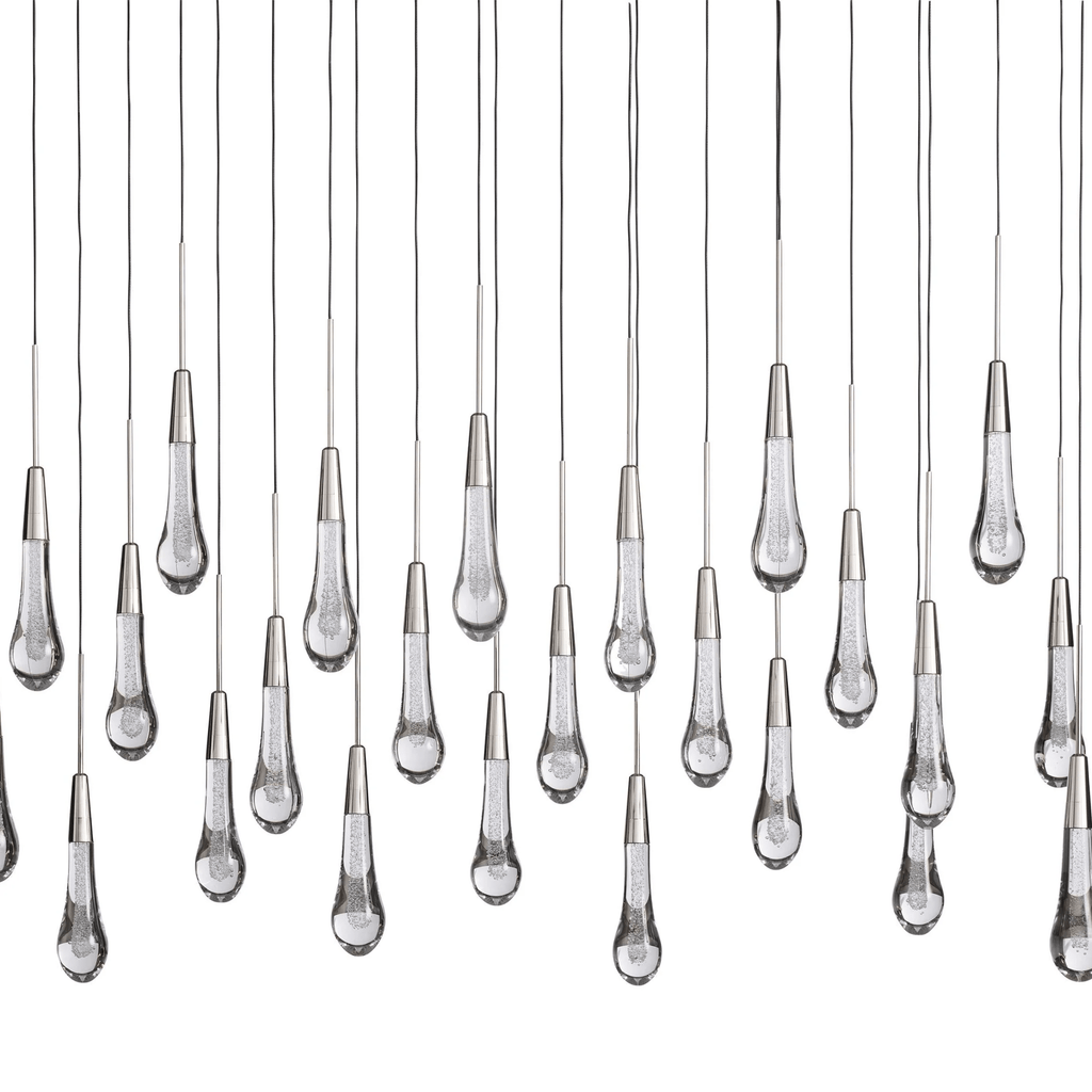 Soltaire Glass Linear Chandelier Lighting 37'' 50'' 70'' 87"W 120"W - fovolighting