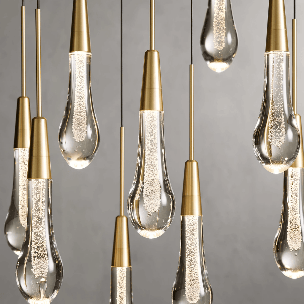 Soltaire Glass Linear Chandelier Lighting 37'' 50'' 70'' 87"W 120"W - fovolighting