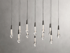 Soltaire Glass Linear Chandelier Lighting 37'' 50'' 70'' 87"W 120"W - fovolighting