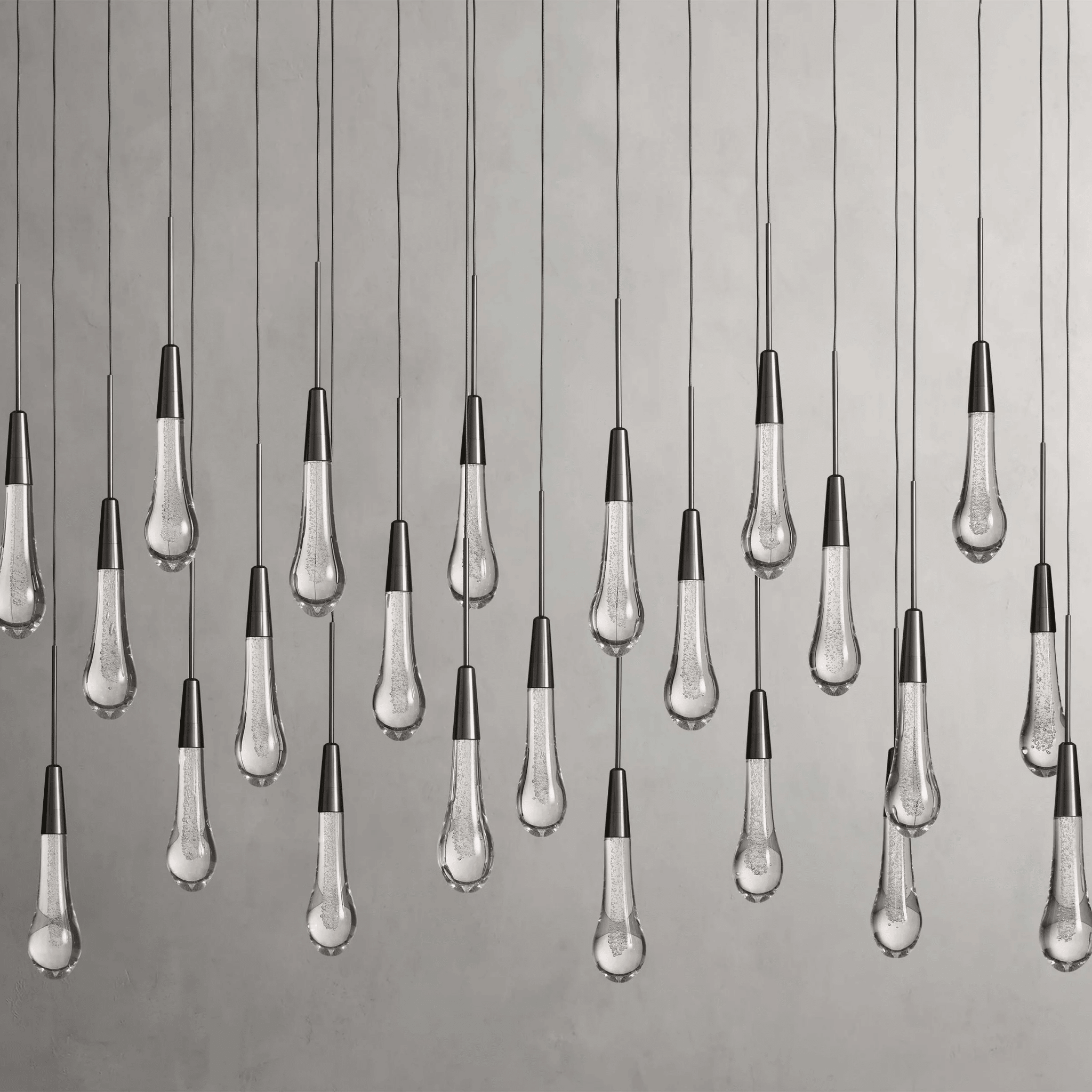 Soltaire Glass Linear Chandelier Lighting 37'' 50'' 70'' 87"W 120"W - fovolighting