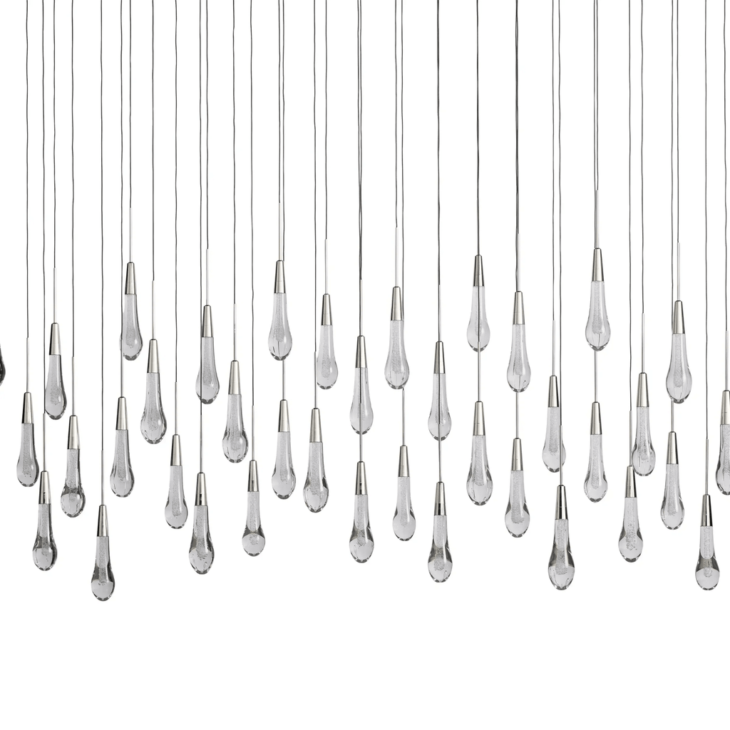 Soltaire Glass Linear Chandelier Lighting 37'' 50'' 70'' 87"W 120"W - fovolighting