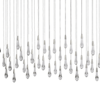 Soltaire Glass Linear Chandelier Lighting 37'' 50'' 70'' 87"W 120"W - fovolighting