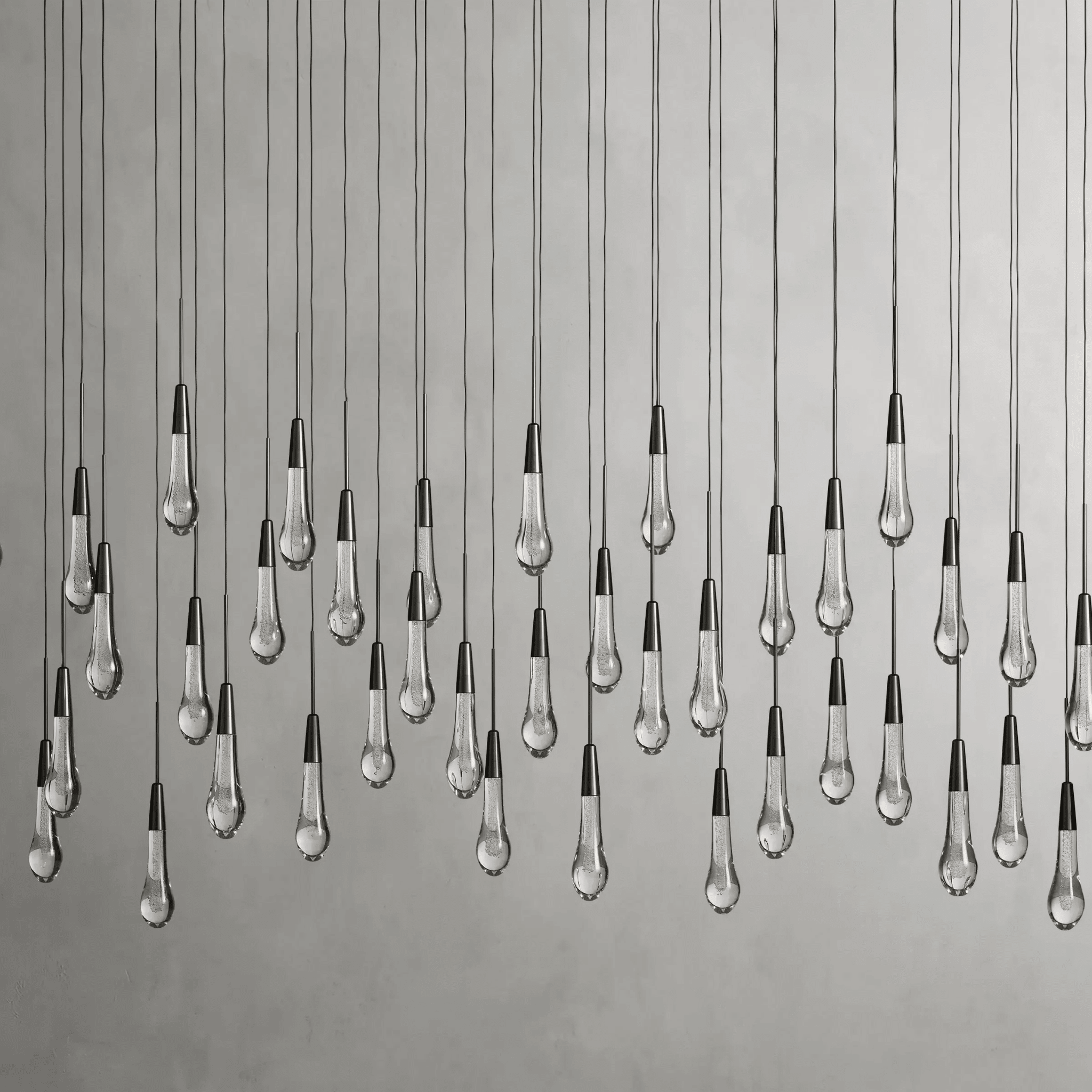 Soltaire Glass Linear Chandelier Lighting 37'' 50'' 70'' 87"W 120"W - fovolighting