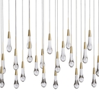 Soltaire Glass Linear Chandelier Lighting 37'' 50'' 70'' 87"W 120"W - fovolighting