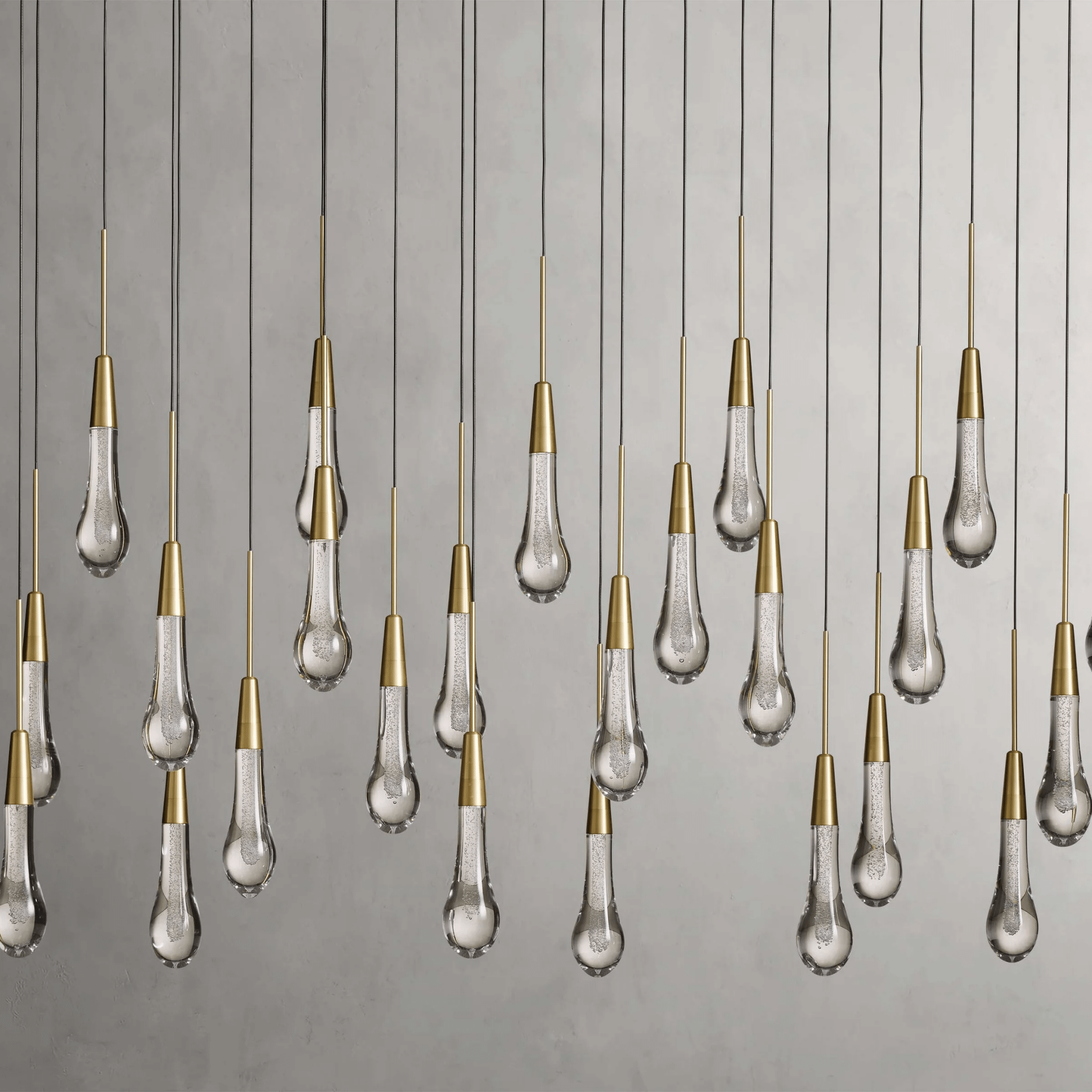 Soltaire Glass Linear Chandelier Lighting 37'' 50'' 70'' 87"W 120"W - fovolighting