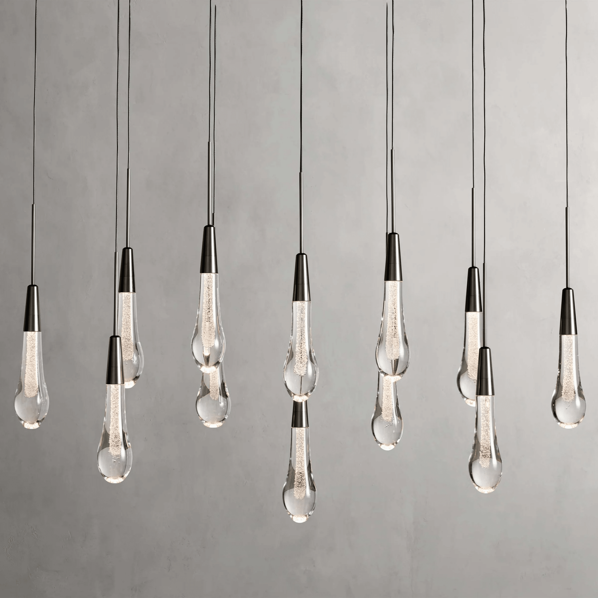 Soltaire Linear Modern Chandelier 37"W - fovolighting