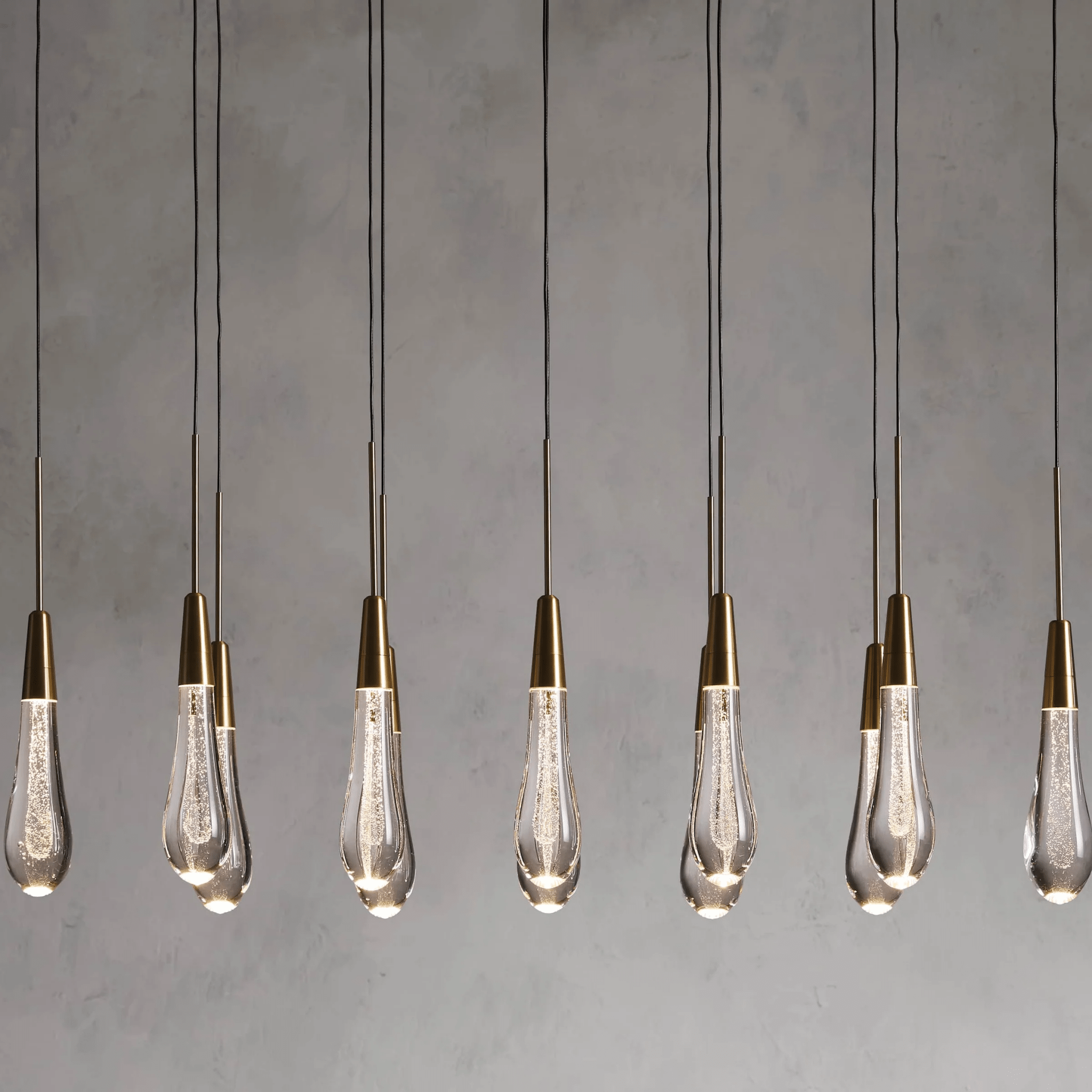 Soltaire Linear Modern Chandelier 37"W - fovolighting