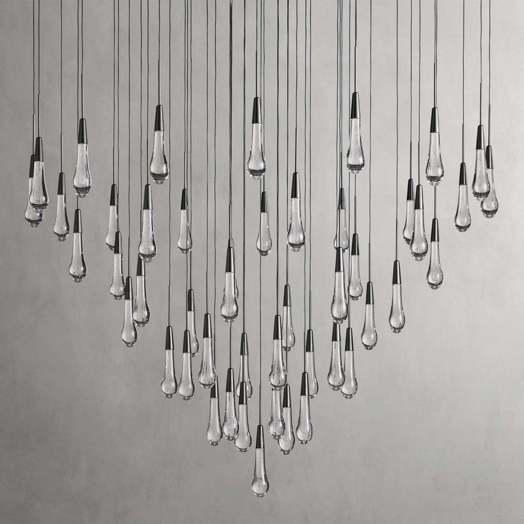 Soltaire Modern 17'' 24'' 36'' 58'' Round Chandelier Lighting - fovolighting